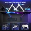 ARES WING Dual Monitor Arm for 17-35 Inch Flat Curved Ultrawide Screens Up to 26.5lbs, Fully Adjustable Dual Monitor Mount, C-Clamp & Grommet Base, 75/100 Vesa Mount, White view 4
