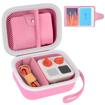 Case Compatible with Yoto Mini (2024 Edition) Kids Screen-Free Bluetooth Audio Player & Card Storage Holder for up to 24 Cards - Pink
