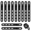 12-Pack Reusable Silicone Cable Ties  Adjustable Lock Buckle Cord Organizer Wraps for Travel, Home, and Office Wire Management view 1