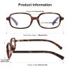 LIKSMU Blue Light Blocking Glasses for Woman Men Computer Gaming TV Screen Blue light Blocker Eyewear Trendy Rectangle Small Nerd Eyeglasses, 2pack, Black Frame Clear Lens &Tortoise Frame Clear Lens view 3