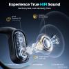 Eonini Open-Ear Headphones, True Wireless Bluetooth Earbuds with Microphone, Adjustable Earhooks, Comfortable Fit, 40H Playtime, Powerful Sound, IPX5 Waterproof, Smart Display Case view 4