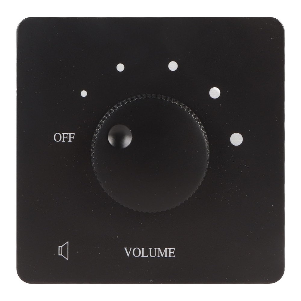 CHICIRIS 50W Volume Control 5 Gears Tuning Knob Controller Lossless Sound Quality for Home Speakers Convenient and Quick 2 Screws Included for Easy Wiring (Black)