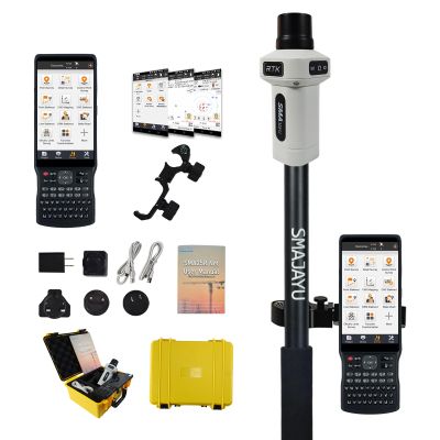 SMA25R Net GNSS RTK Survey System Handheld High Precision Positioning Receiver with Collector, CORS Connection, 10cm Accuracy by PPP, Tilt Compensation, for Land Surveying, Construction
