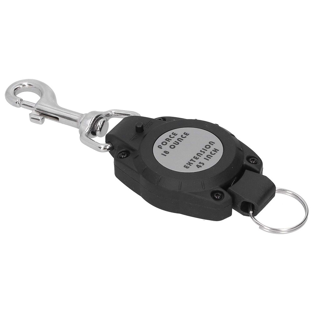 YONGZURA Retractable Diving Keychain | 147g Lightweight Tether with Stainless Steel Hook | Locking Switch for Scuba Gear/Cameras/Flashlights | Saltwater - Tolerant Polycarbonate