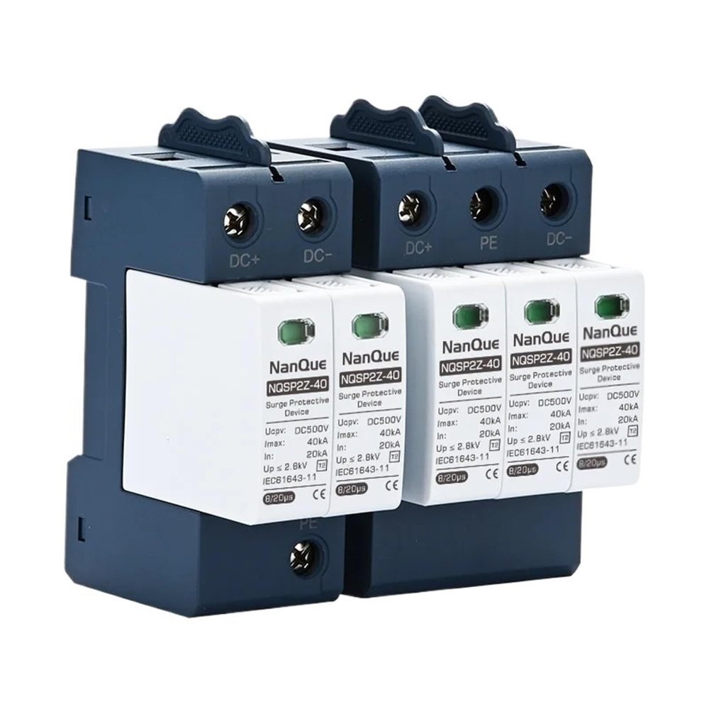 100V 250V 500V 800V 1000V Surge Arrester Protective Protector 20KA 40KA 60KA Energy DC Surge Protector(3P 20-40KA,DC500V)