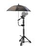 20 Inch Tripod Umbrella, Adjustable Gooseneck Camera Rain Cover, Umbrella Chair Clamp for Cameras, Rain & Sun Protection, for Outdoor Photographing Filming, Black view 1