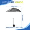 20 Inch Tripod Umbrella, Adjustable Gooseneck Camera Rain Cover, Umbrella Chair Clamp for Cameras, Rain & Sun Protection, for Outdoor Photographing Filming, Black view 2