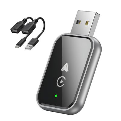 ZJFSFH Wireless CarPlay Adapter for Mini Hatch, Plug & Play Fast Auto-Connect, Upgrade from Wired CarPlay to Wireless 2-in-1 Converter,Glossy