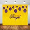 BELECO 12x8ft Fabric Happy Pongal Backdrop India Harvesting Festival Celebration with Pongal Pot Style Paper Torans Background Indian Theme Party Decoration Banner Photo Booth Shoot Props view 3