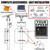 COAKUE Solar Powered Speed Limit Radar Sign,Rust Prevention Aluminum Speed Radar Feedback Sign,Digital Speed Detector for Streets & Neighborhoods(White,35"x24") view 3