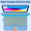 aMZCaSE Keyboard Case for iPad (A16) 11th 10th Generation, Touchpad & 360 Rotatable for iPad A16 Keyboard Case, Backlit Latop Case for 10.9 in 10th Gen 2022 with Smart Wake/Up, Pen Holder,Ocean Blue view 4