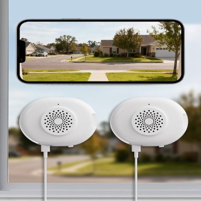 Anlapus A60 3MP 2K Window Security Camera, 2 x Plug-in WiFi Indoor Camera for Home Security, 5G/2.4G WiFi, Color Night Vision, Motion Detection, 24/7 Recording, Easy Install, US-Only Cloud Storage