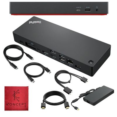 40B00300US Thinkpad Docking Station USB C - Supports 4K Display, Lenovo Thunderbolt 4 Dock with 300W, HDMI, DP & Thunderbolt Cables
