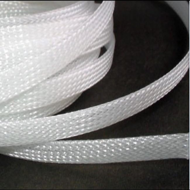 10M Expandable PET Cable Sleeves - Flat Tight Braided Wire Snakeskin Protector for Cables(Clear,10mm)