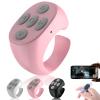 Upgrade Fingertip Wireless Bluetooth Remote Control,2026 New Creative Bluetooth Remote Control Page Turner Scroller Ring for Short Video Music Camera Shutter App Page Scrolling (Pink, 2PCS) view 1