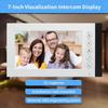 ANJIELO SMART Wired Video Intercom System,7 Inch Ring Video Doorbell with IR Night Vision,HD Camera Kits,IR Outdoor Camera,Dual-Way Intercom for Villa Home Office Apartment (1 Bell +2 Monitor) view 3