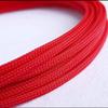 10M Expandable PET Cable Sleeves - Flat Tight Braided Wire Snakeskin Protector for Cables(Red,8mm) view 1