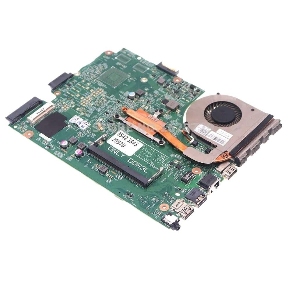 13269-1 PWB.FX3MC REV:A00 CN-0HRG70 0HRG70 for 15 3442 3542 3443 3543 5748 Laptop Motherboard 2957U +Heatsink(I5-5200U CPU)