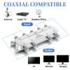 8-Way Coaxial Cable Splitter 5-2400MHz, 8 Ports Mini Digital Splitter Work with Satellite Cable TV and Internet, CATV Antenna System Modem view 3