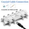8-Way Coaxial Cable Splitter 5-2400MHz, 8 Ports Mini Digital Splitter Work with Satellite Cable TV and Internet, CATV Antenna System Modem view 4