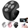 Upgrade Fingertip Wireless Bluetooth Remote Control,2026 New Creative Bluetooth Remote Control Page Turner Scroller Ring for Short Video Music Camera Shutter App Page Scrolling (Black, 1PC) view 1