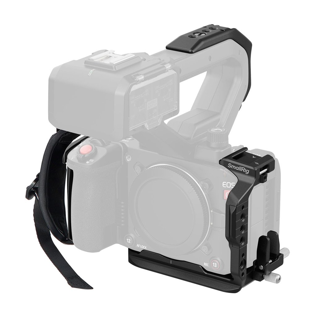 SmallRig Cage Kit for Canon C50 with XLR Handle Extension, Camera Cage with Cold Shoe Mount, Cable Clamp for HDMI, Built-in Quick Release Plate for Arca Tripod, Hand Strap - 5657