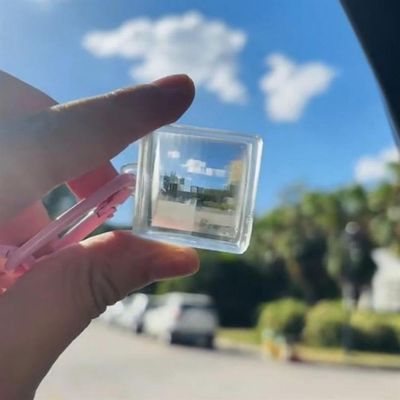 Pixel Filter Keychains,Funny Pixel Stylized Lens Keychain,Pendant Gift for Backpack Handbag Car Key