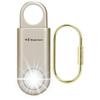 135dB Rechargeable Personal Safety Alarm Strobe Light Flashlight Keychain Siren for Women, Girls, College, School Students Emergency SOS Alerts Loud Sound Hiking Alarm Torchlight Bear Deterrent. Gold view 1