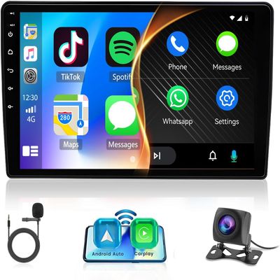 10.1-Inch Car Stereo Radio for Chevy Equinox 2005 2006 2007 2008 2009 First Generation with Apple with Carplay & Android Auto GPS Navigation AHD Backup Camera Bluetooth WiFi SWC [2+32GB]