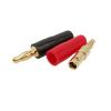 12Pcs Gold-Plated 4mm Banana Connectors Audio Speaker Cable Wire Pin Banana Plugs Screw Lock Terminal Connector Red Black view 2
