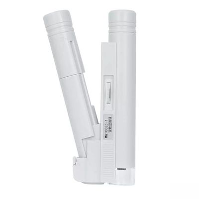 Mini Portable Lighted Microscope Magnifying Glass Jewelry Reading Scale with Light