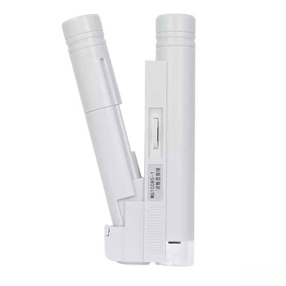 Mini Portable Lighted Microscope Magnifying Glass Jewelry Reading Scale with Light
