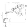 GVMUKNYE Single LCD Monitor Desk Mount Bracket Swivel Upwards- view 2