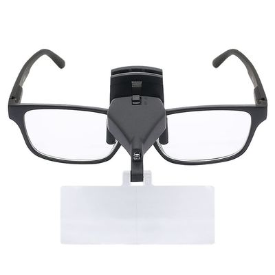 Multipurpose Lighted Glasses Magnifier with Clip and with Handheld Lighting