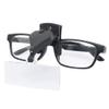 Multipurpose Lighted Glasses Magnifier with Clip and with Handheld Lighting view 2