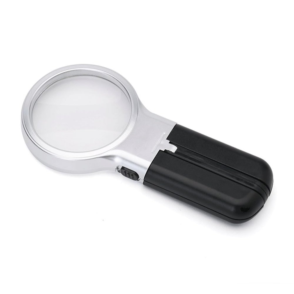 LED Magnifier Optical Lens Foldable Magnifying Scale Loupe