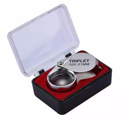 Metal Jewelry Magnifying Glass Tool Eye Foldable Triple