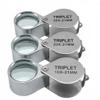 Metal Jewelry Magnifying Glass Tool Eye Foldable Triple view 3