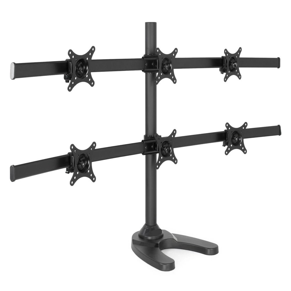 GVMUKNYE Computer Monitor Desk Stand, Heavy Duty, 6 Screens Up to 27 Inches