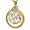 Pendant Necklace Magnifying Glass with Floral Pattern Sweater Chain Portable Good for Reading view 3