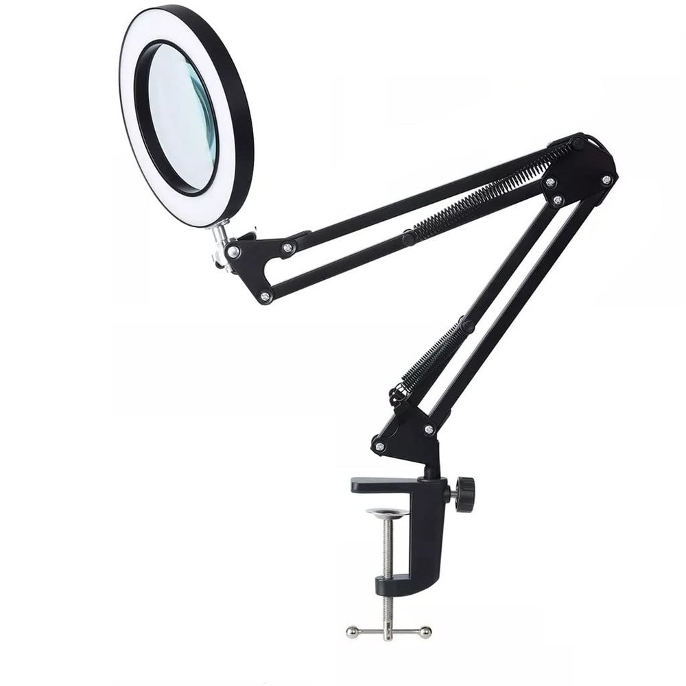 Foldable Table Lamp Type Magnifying Welding Tool Repair Processing with Charging Fastener