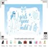 10x8ft Girls Gone Mild Photography Backdrop Blue and White Party Background Banner Bachelorette Party Decorations for Slumber Party Girls Night Out Cocktail Photoshoot Studio Props Fabric view 3