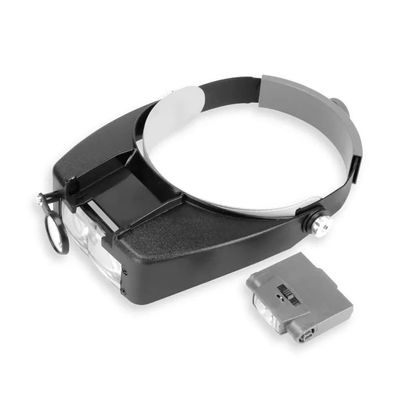 Headband Magnifying Glass Lens Jewelry Watch Repair Clock with Light