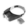 Headband Magnifying Glass Lens Jewelry Watch Repair Clock with Light view 1
