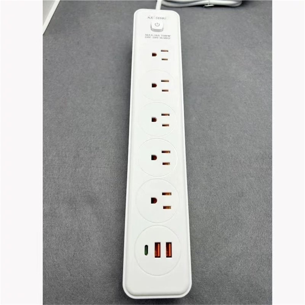 American Standard Multi-Functional Smart Power Strip with USB + Type-C Fast Charging, Taiwan Power Strip Expansion Port(3m)