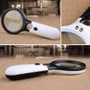 Handheld 45x Illuminated Magnifying Glass Microscope Reading Aid Tool for Elderly Jewelry Repair with Light view 3