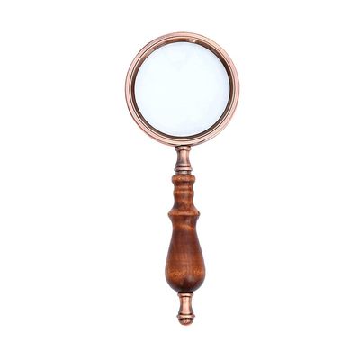 10X 75mm Handheld Magnifier Wooden Handle Vintage Magnifying Glass Portable Retro Eye Loupe with Gift Box