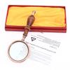 10X 75mm Handheld Magnifier Wooden Handle Vintage Magnifying Glass Portable Retro Eye Loupe with Gift Box view 3