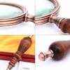 10X 75mm Handheld Magnifier Wooden Handle Vintage Magnifying Glass Portable Retro Eye Loupe with Gift Box view 4