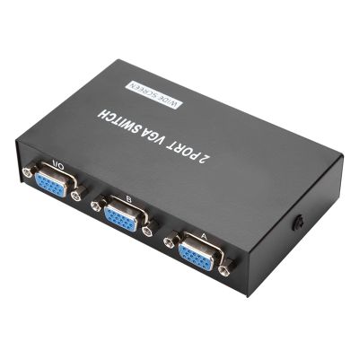 Drfeify VGA Monitor Data Synchronization VGA Switcher Splitter Easy Plug and Play for Home Office Workers and Presenters